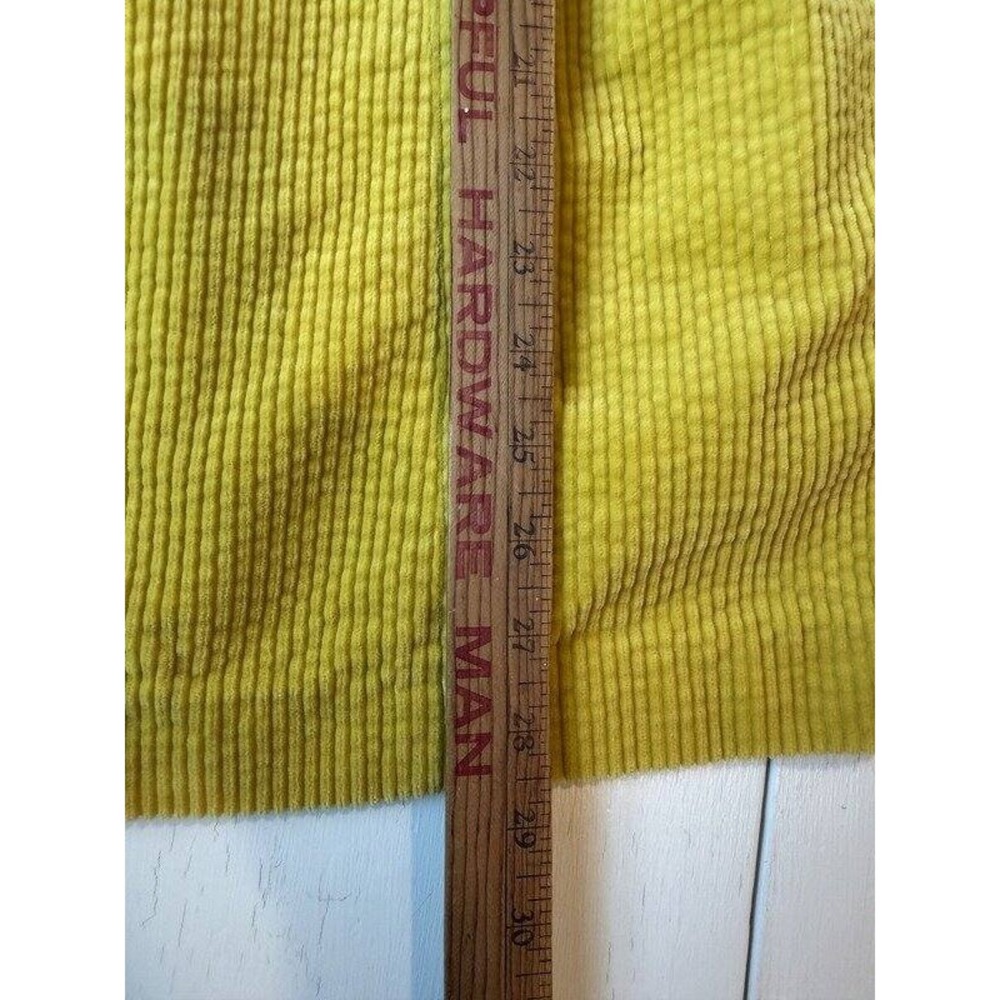 J Jill Chartreuse Corduroy Button Front Jacket Pleated Back Pockets Size L - Picture 10 of 11